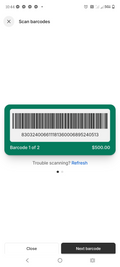 scan to add funds