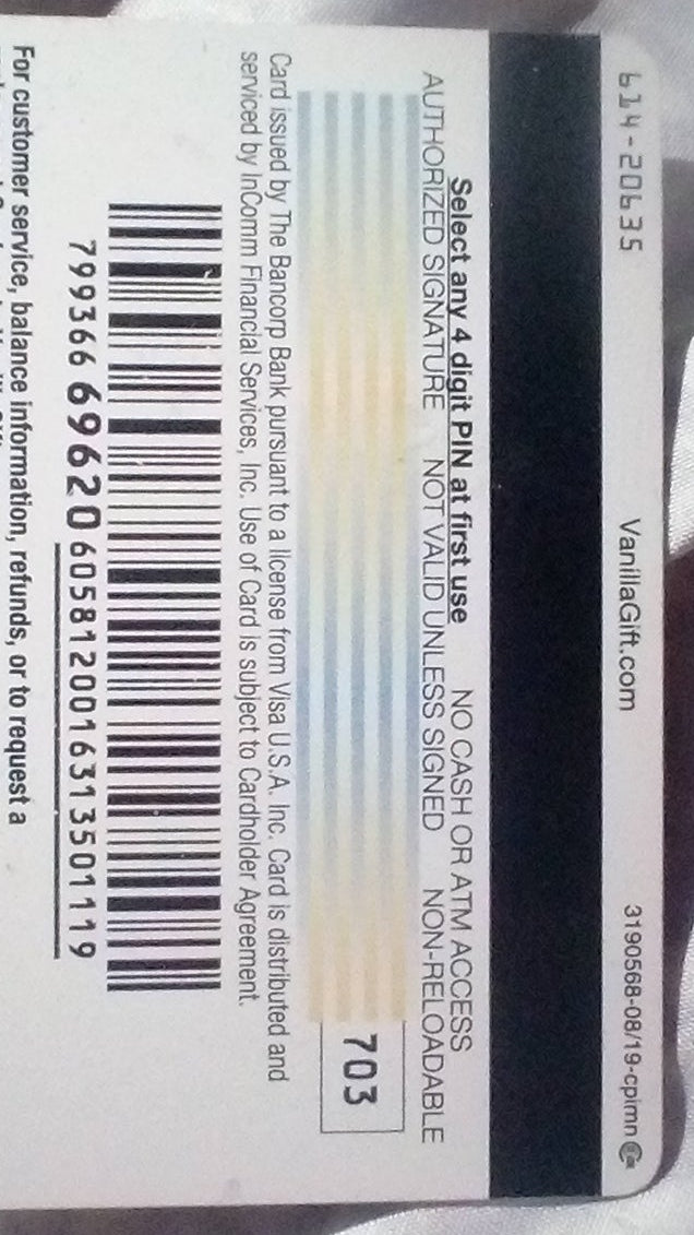 Vanilla Gift Card